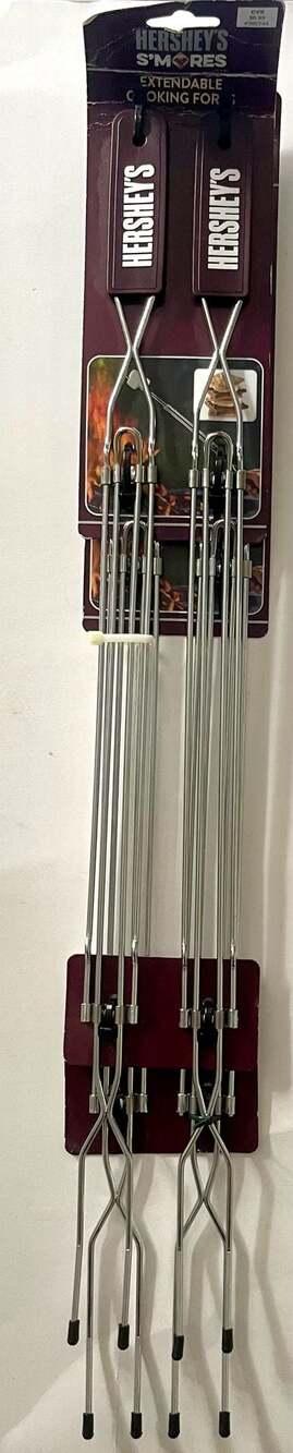 Hershey's S'mores Extendable Cooking Forks,4-Pack